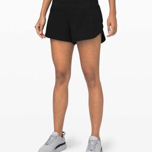 Lululemon Speed Up Mid-Rise Short 4" - Size 10 Tall/Long  Black